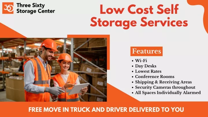 low cost self storage services features