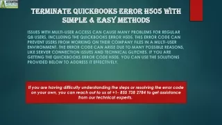 terminate quickbooks error h505 with simple easy methods