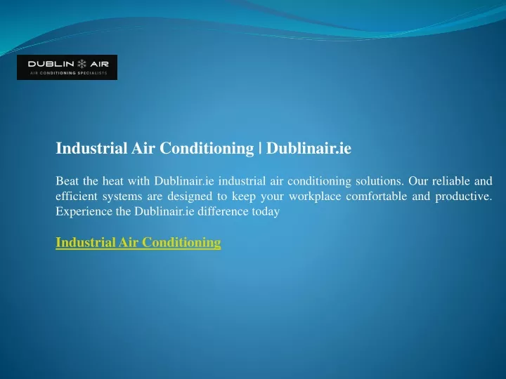 industrial air conditioning dublinair ie beat