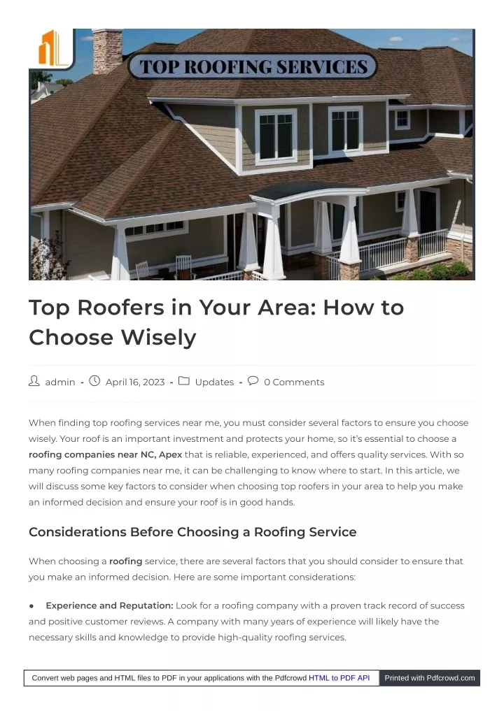 top roofers in your area how to choose wisely