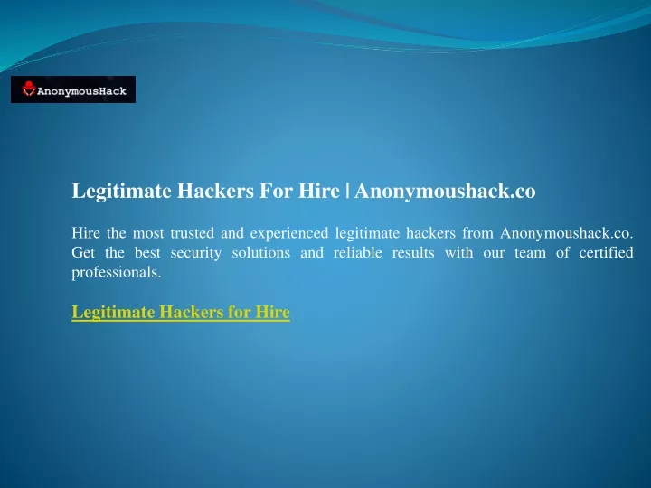 legitimate hackers for hire anonymoushack co hire
