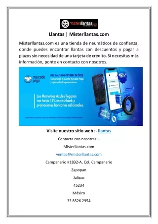 Llantas  Misterllantas.com
