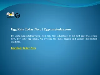 Egg Rate Today Necc  Eggsratetoday.com