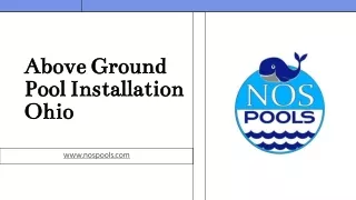 Above Ground Pool Installation Ohio - www.nospools.com