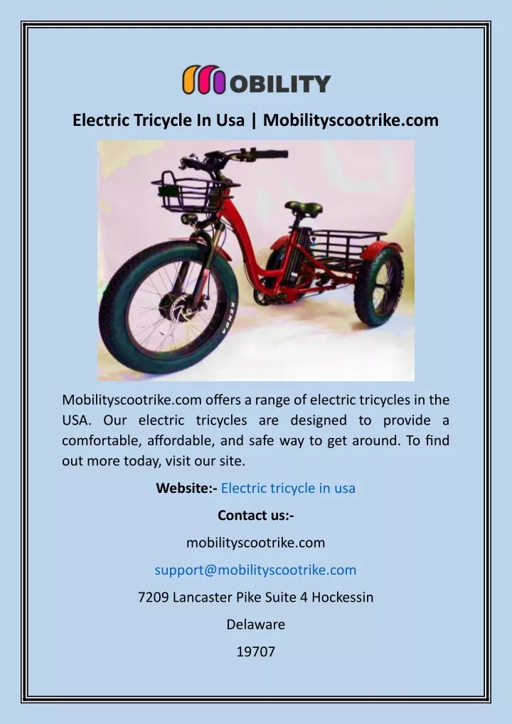 electric tricycle in usa mobilityscootrike com