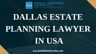 Dallas Estate Planning Lawyer in USA