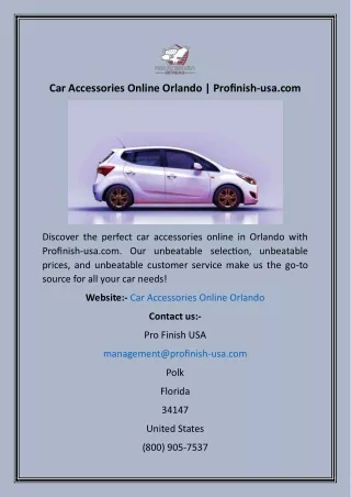 car accessories online orlando profinish usa com