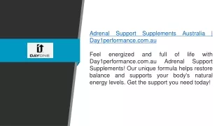 Adrenal Support Supplements Australia Day1performance.com.au