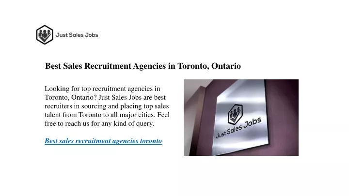 best sales recruitment agencies in toronto ontario