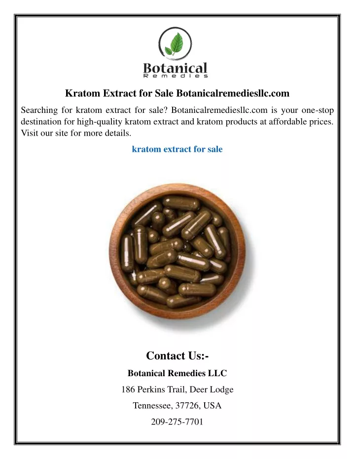 kratom extract for sale botanicalremediesllc com