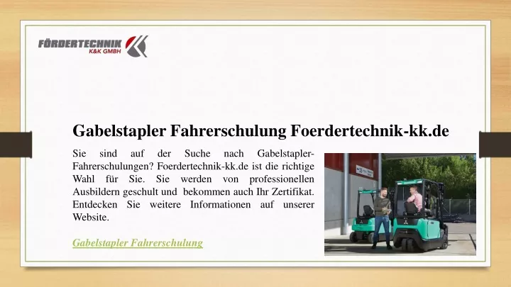 gabelstapler fahrerschulung foerdertechnik kk de