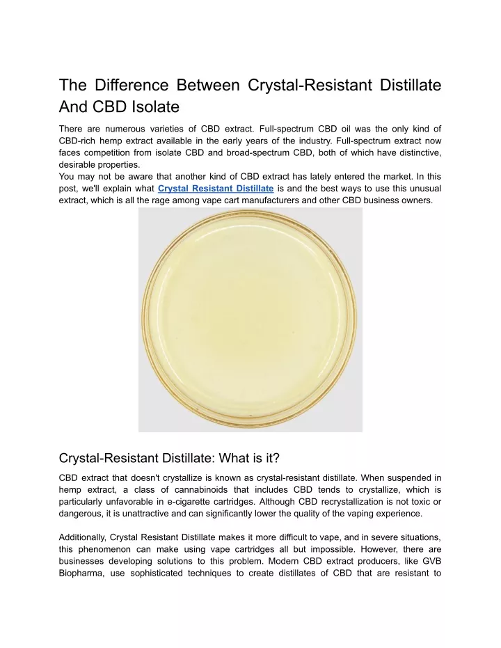 the difference between crystal resistant