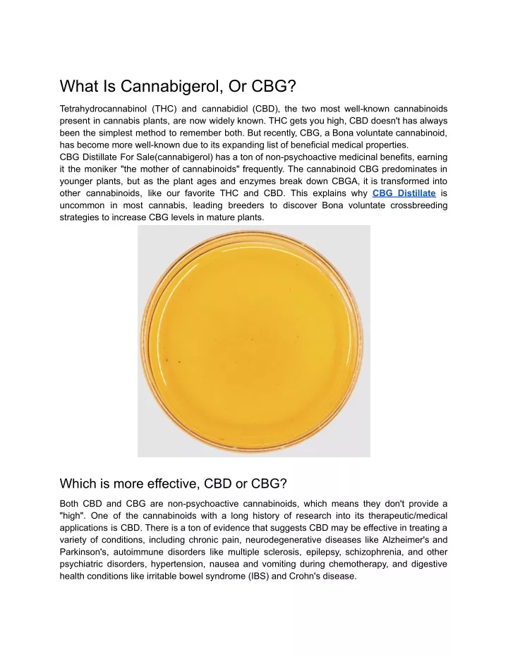 what is cannabigerol or cbg