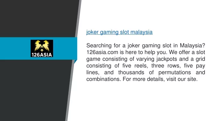 joker gaming slot malaysia searching for a joker