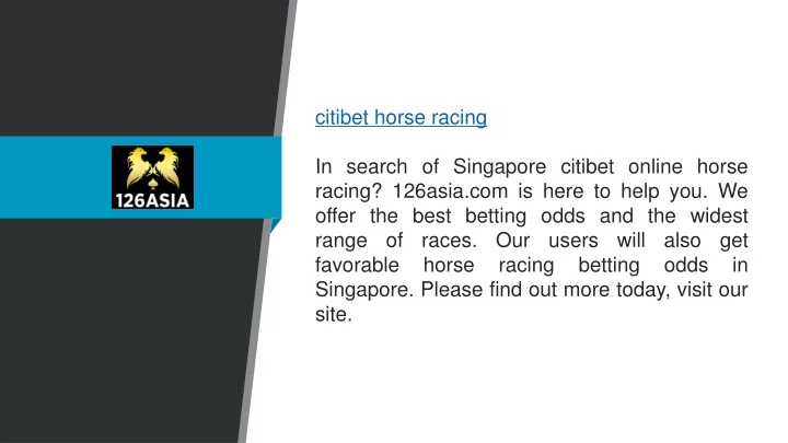 citibet horse racing in search of singapore