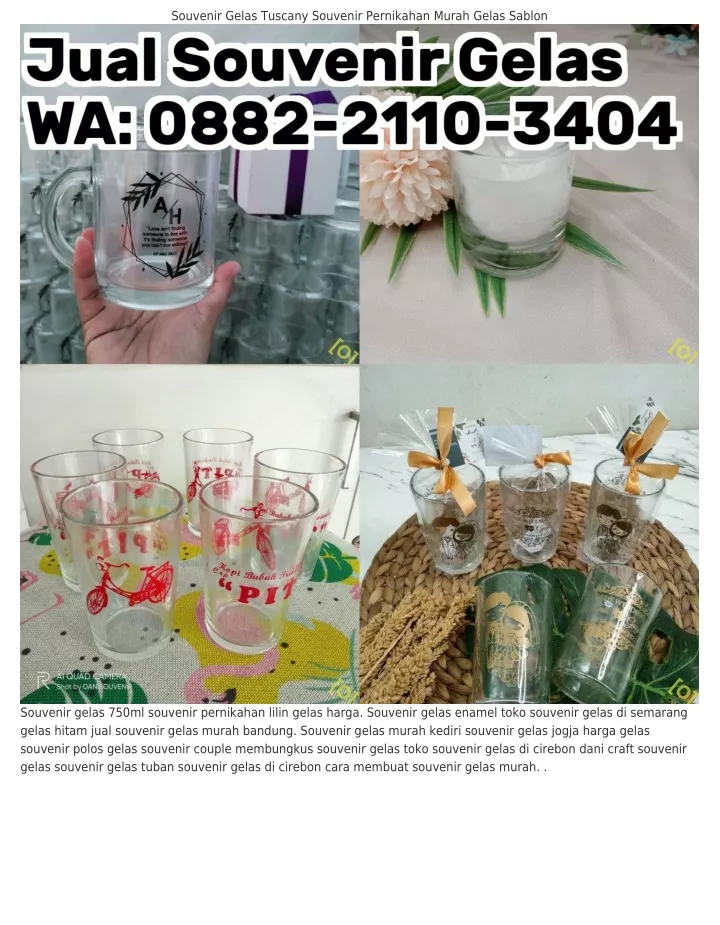 souvenir gelas tuscany souvenir pernikahan murah