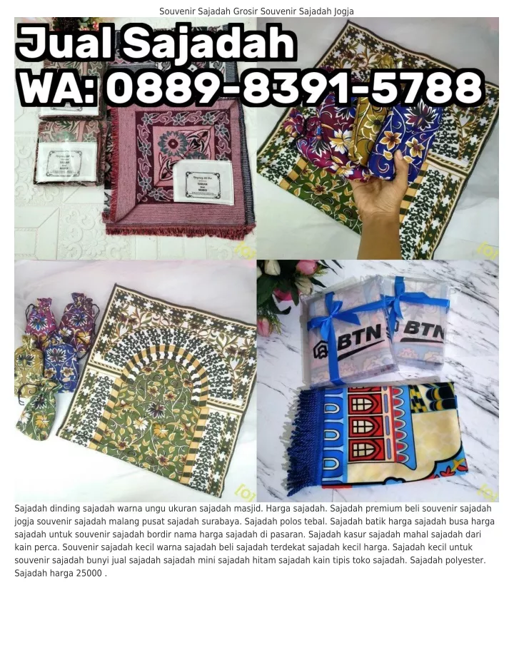 souvenir sajadah grosir souvenir sajadah jogja