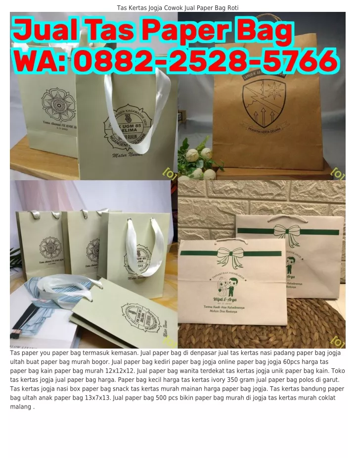 tas kertas jogja cowok jual paper bag roti