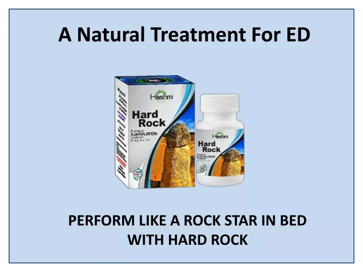 a natural treatment for ed
