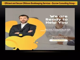 Efficient and Secure Offshore Bookkeeping Services - Escrow Consulting Group