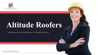 Top Reasons For Gutter Repairs You Should Consider