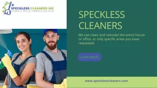 Affordable Cleaning Services in Beachwood Ohio | SPECKLESS CLEANERS