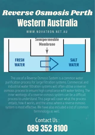 Reverse Osmosis Perth Western Australia