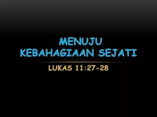 KEBAHAGIAAN SEJATI