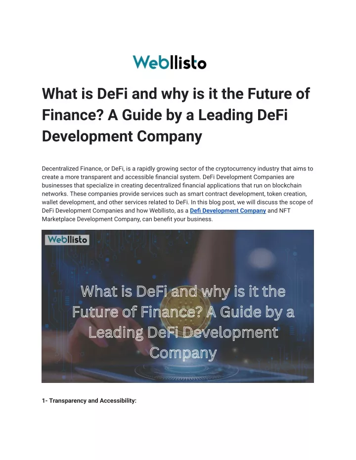 what is defi and why is it the future of finance