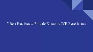 7 best practices to provide engaging