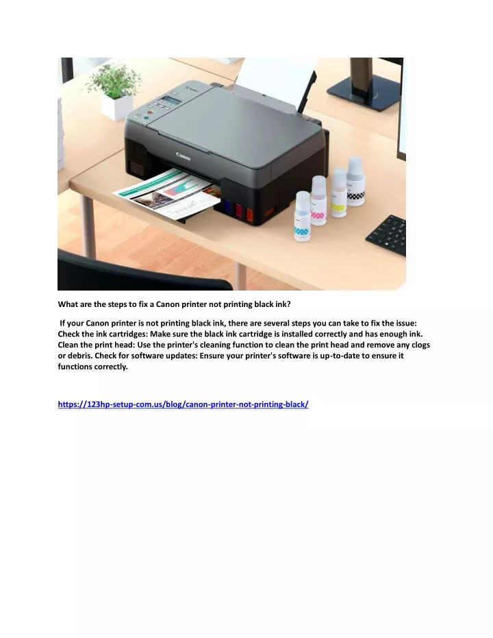 Ppt What Are The Steps To Fix A Canon Printer Not Printing Black Ink Powerpoint Presentation 6559