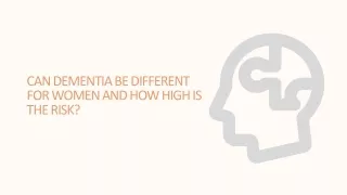 can dementia be different for women and how high