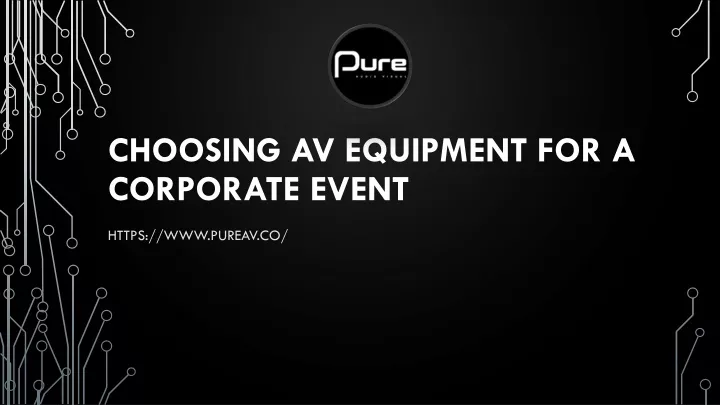 choosing av equipment for a corporate event