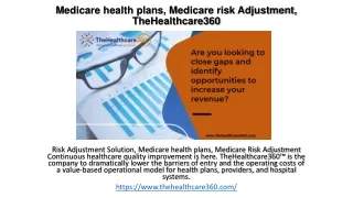 Medicare health plans, Medicare risk Adjustment, TheHealthcare360