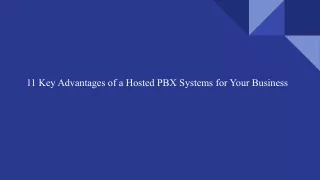 11 key advantages of a hosted pbx systems