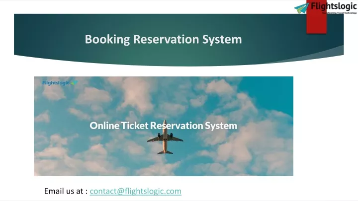 booking reservation system