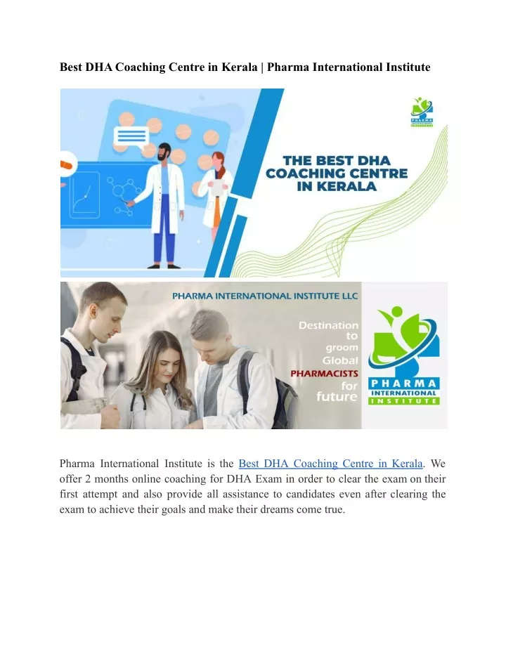 best dha coaching centre in kerala pharma