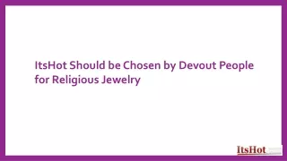 ItsHot Should be Chosen by Devout People for Religious Jewelry