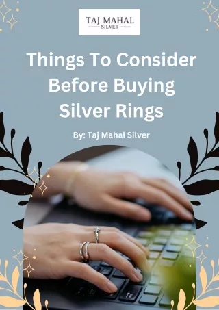 Things To Consider Before Buying Silver Rings