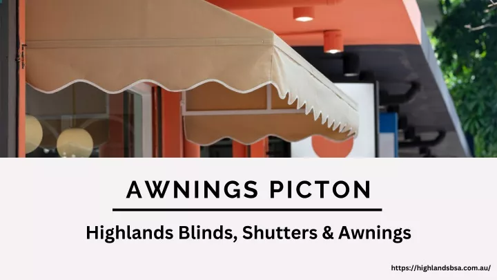 awnings picton