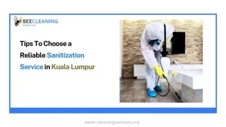 Tips to Choose a Reliable Sanitization Service in Kuala Lumpur