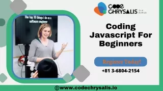 Coding Javascript For Beginners | Join Today | Code Chrysalis