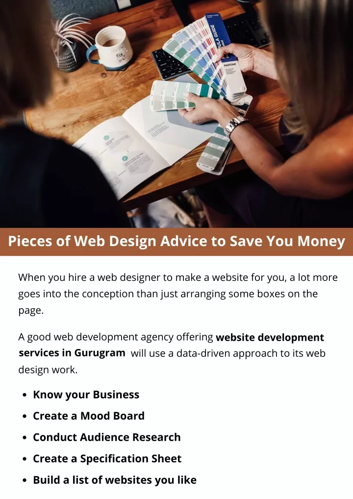 pieces of web design advice to save you money