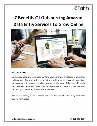 7 benefits of outsourcing amazon data entry