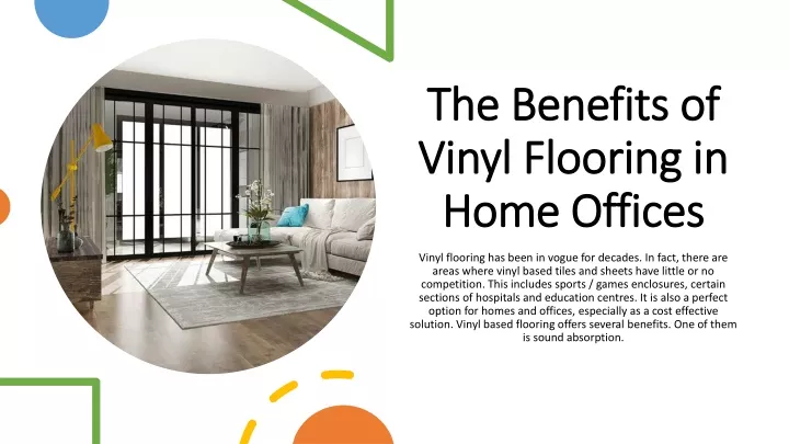 the benefits of vinyl flooring in home offices