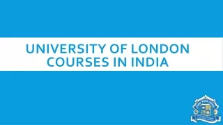 University of London courses in India