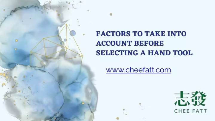 factors to take into account before selecting