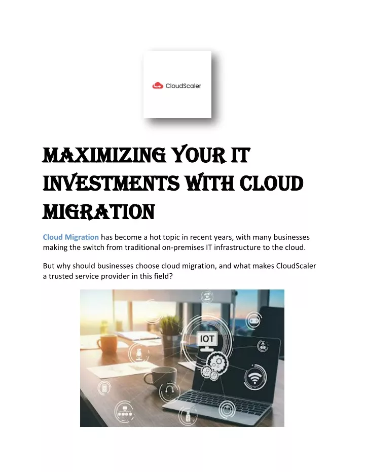 maximizing your it maximizing your it investments