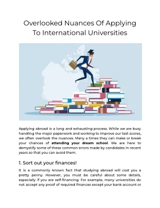 Overlooked Nuances Of Applying To International Universities