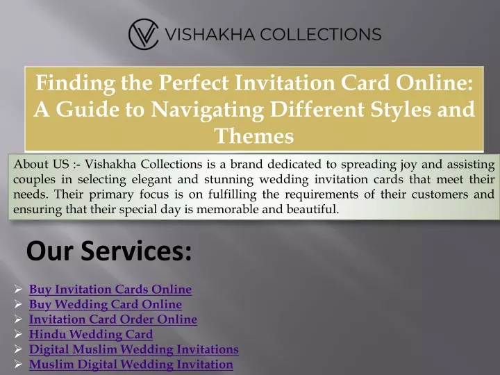 about us vishakha collections is a brand